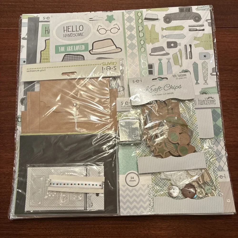 SEI Crafts Scrapbooking Card Maker Kit - 12 cards NEW/SEALED Dads, Grads & More